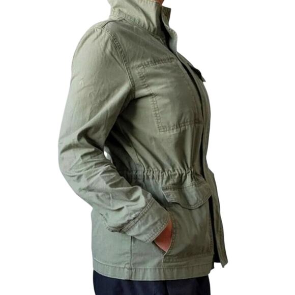 Marine Layer Utility Military Field Zip Up Jacket in Faded Olive Green Size XL - Picture 2 of 12